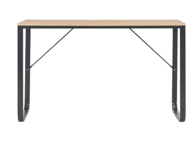 Computerbord 120x60x73 cm sort og egetræsfarve